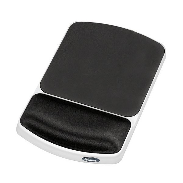 Fellowes Gel Wrist Rest and Mouse Pad - Graphite/Platinum (91741)